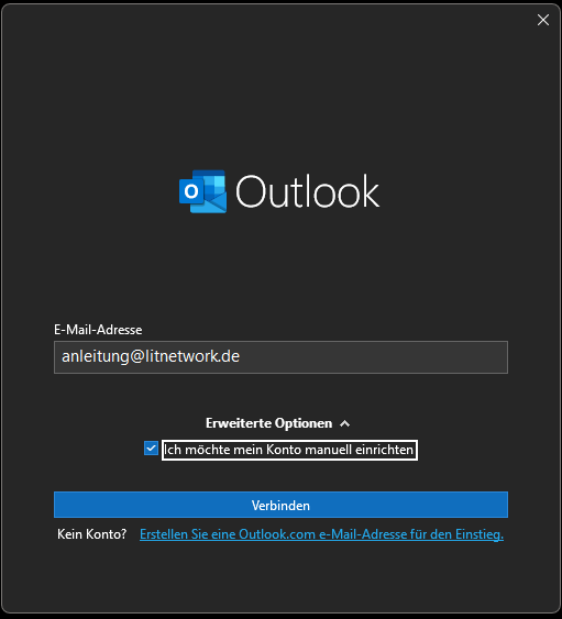 Thunderbird neues Postfach Screenshot